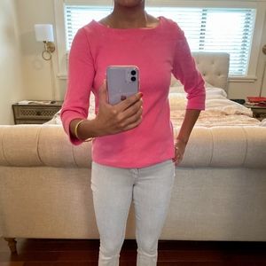 Forever 21 3/4 sleeve pink blouse